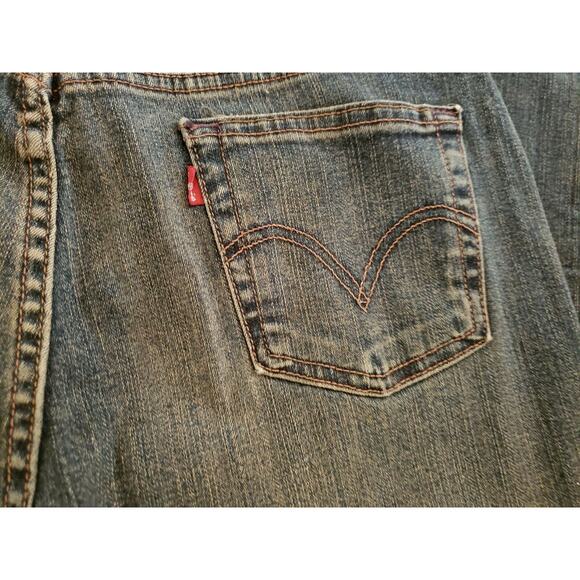 Levis Womens 515 Medium Wash Boot Cut Denim Blue Jeans 12 Short - Picture 6 of 8